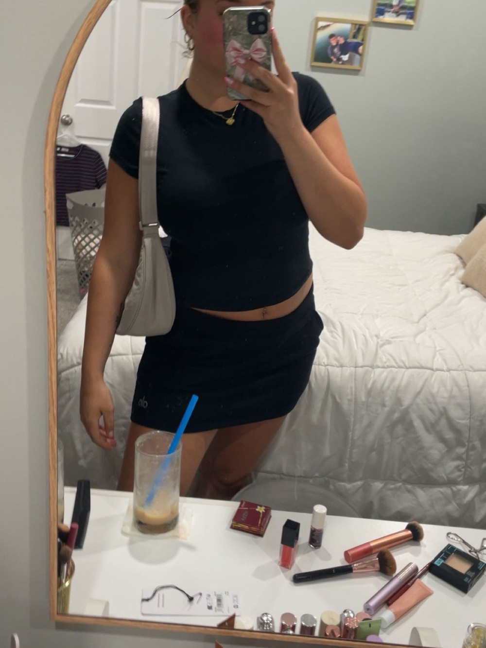 ALO Yoga Black Athletic Mini Skirt - Picture 1 of 2